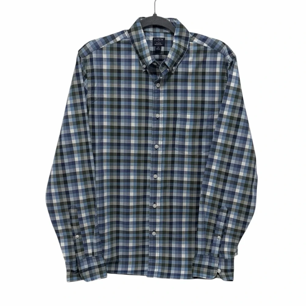J. Crew Cotton Long Sleeve Plaid Button Down Shirts - 2 - Like New - Medium
